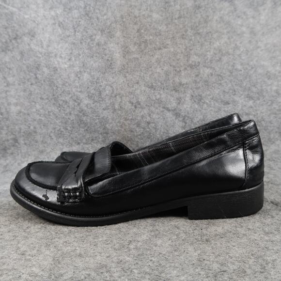 Call It Spring Shoes Womens 7 Penny Loafers Casual Classic Black Slip On Moc Toe - Picture 5 of 12